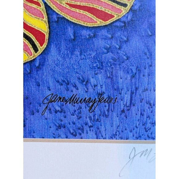 Signed Tropical Fish Art Print Jane Murray Lewis Framed Firedragon Rainbow 11x14 - Picture 9 of 16